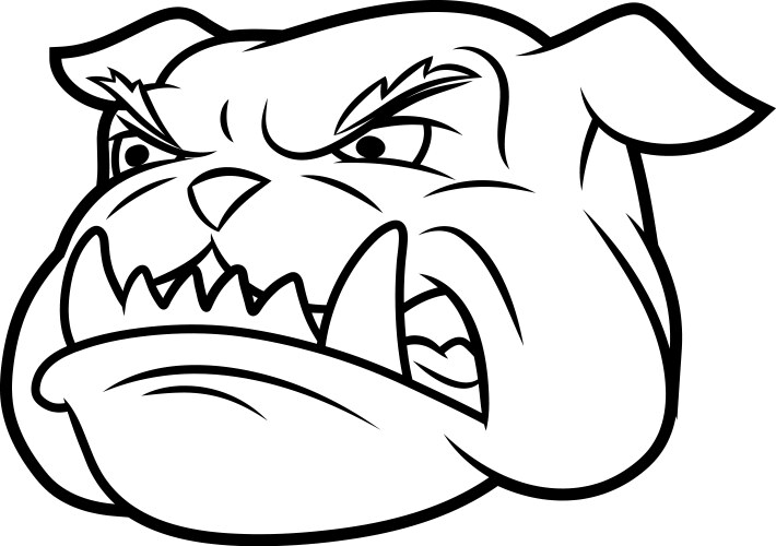 Aggressive bulldog 2 Vector Image