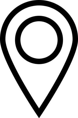 Line map pointer icon pin point location vector image