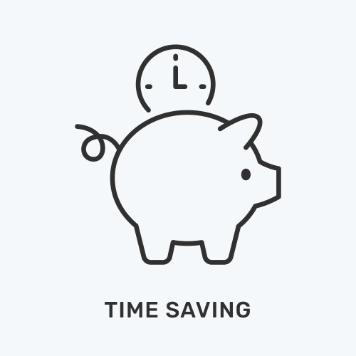 time saving line icon vector image