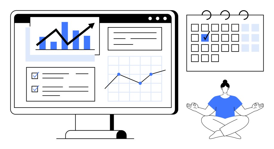 Data analysis and scheduling with a focus on work vector image