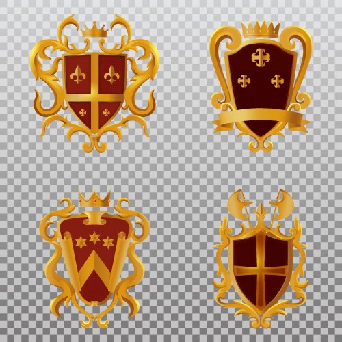 Victorian Royal Shields Vector Image