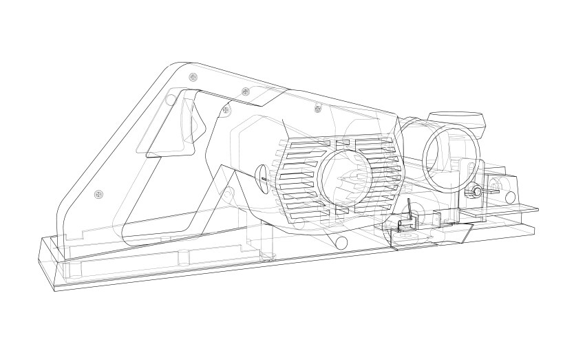 Jointer construction electric tool concept vector image