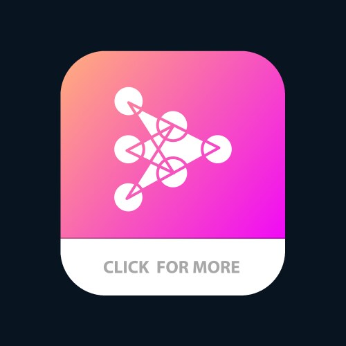 Learning deep algorithm data mobile app button vector image