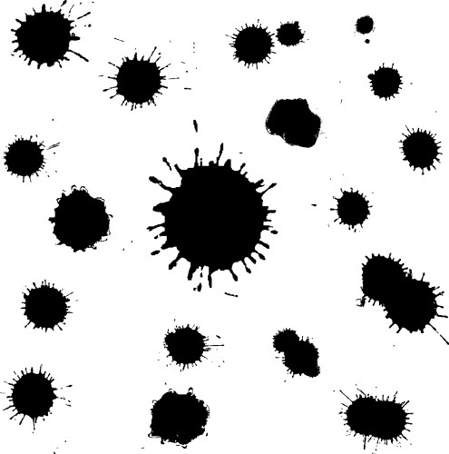 Black Blobs & Stains - Splash Set vector image