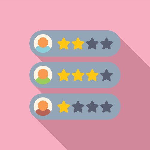 Customer feedback rating stars vector image