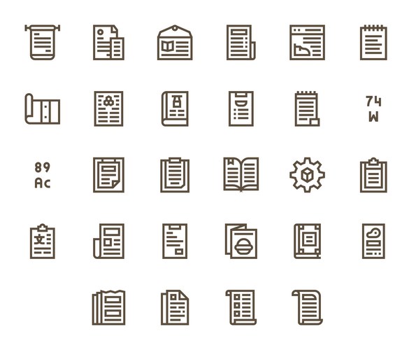 Technical Specifications Icon Set – Royalty-Free Vector | VectorStock