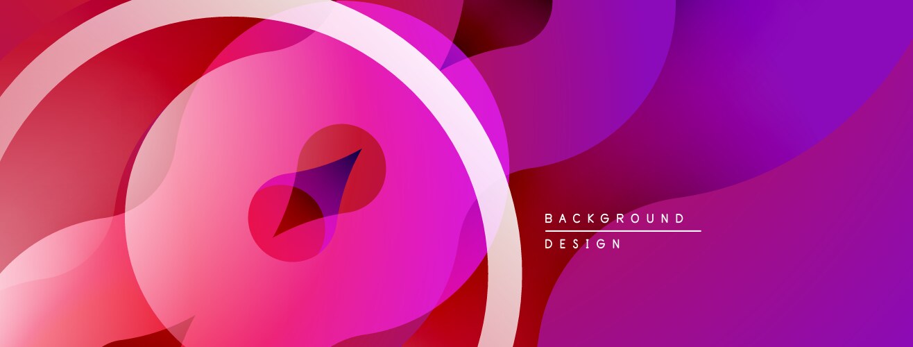 Abstract gradient shapes overlap creating dynamic vector image