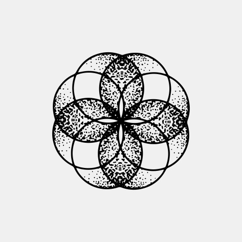Set of impossible and other tattoo shapes dotwork Vector Image