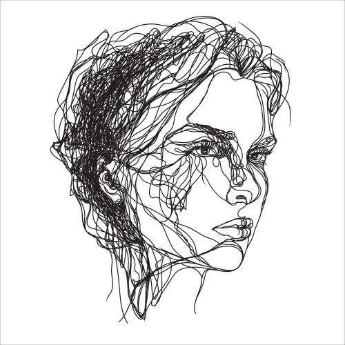 one line drawing vector