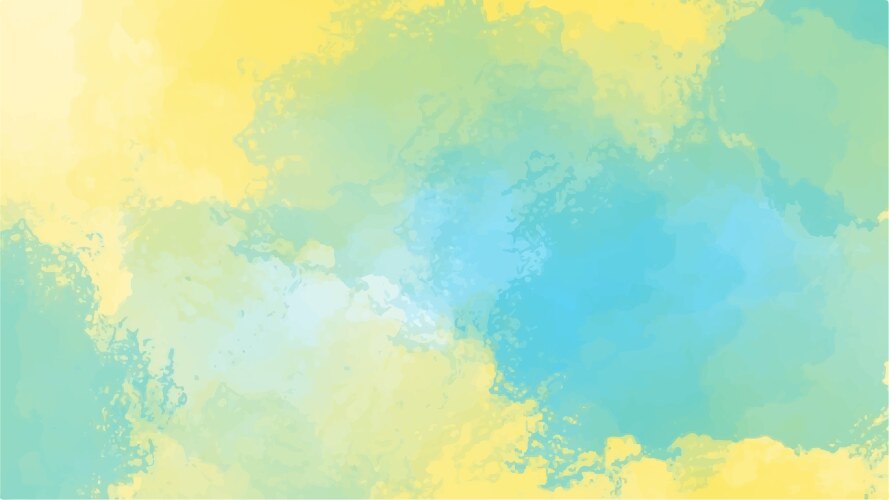 Blue and yellow watercolor background vector image