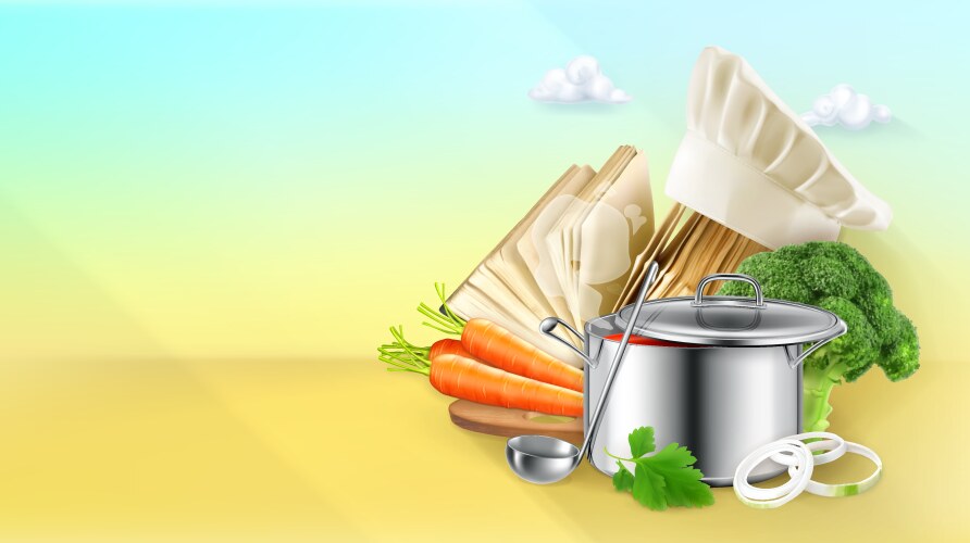 Cooking background vector image