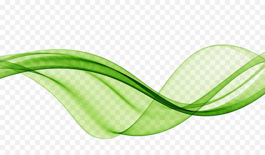 Curved flow of green abstract wave vector image