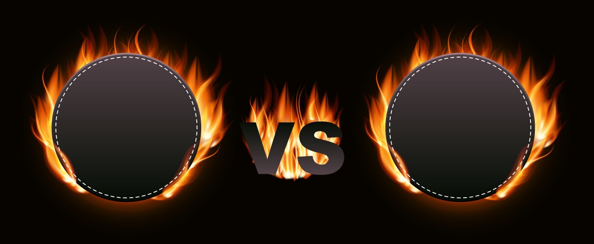 Fiery Versus Screen Vector Image