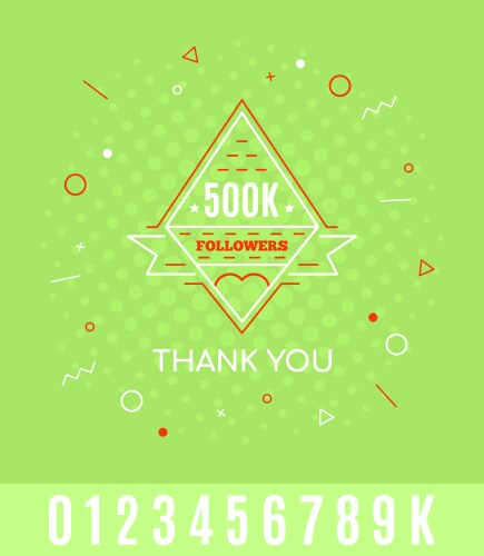 Thank you followers vector image