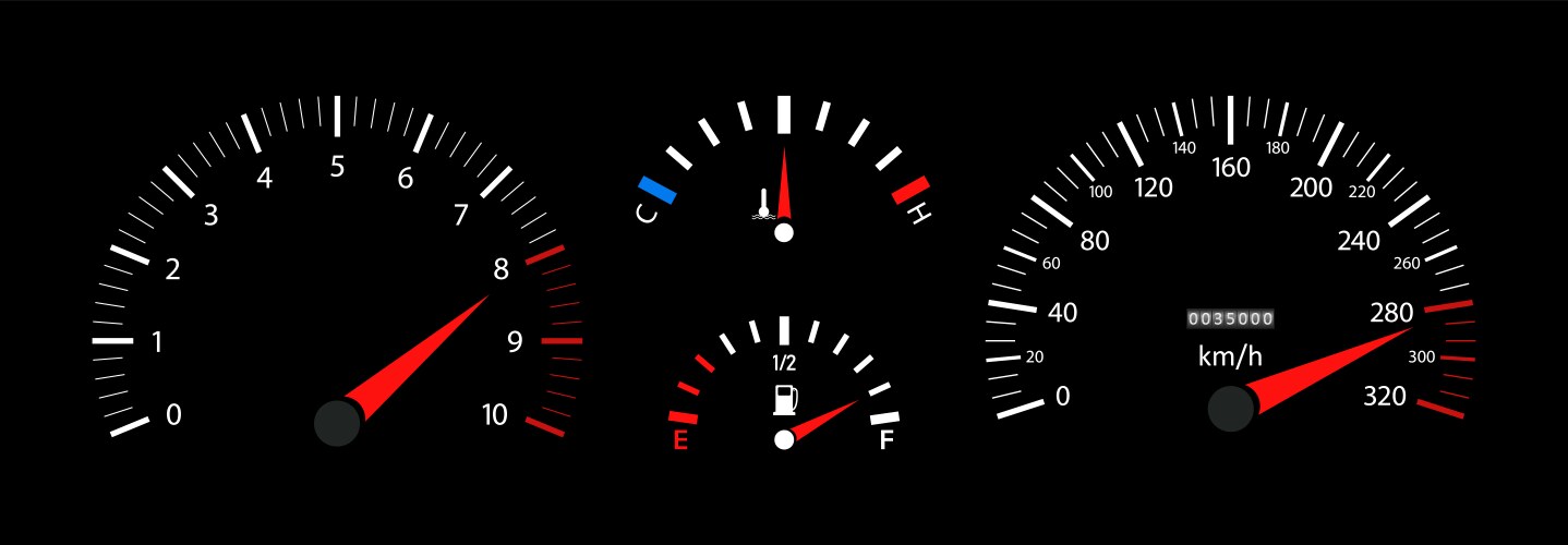 Car dashboard Royalty Free Vector Image - VectorStock