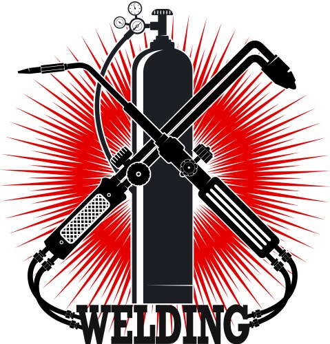 Welding Process with Tools Vector Image