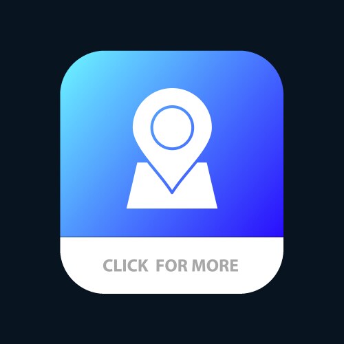Location map marker pin mobile app button android vector image