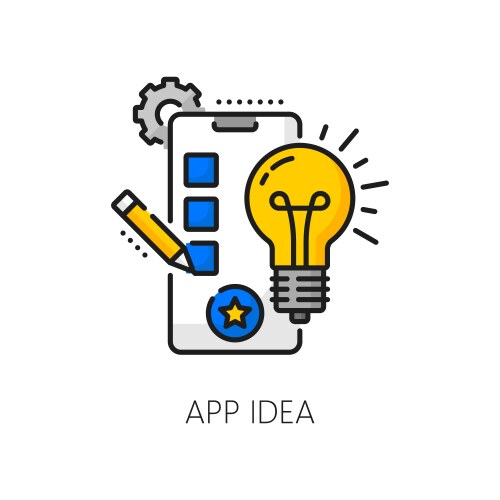 app idea for web application software development vector image