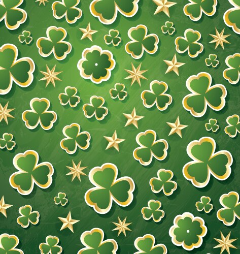 Clover pattern for st patricks day with copy Vector Image