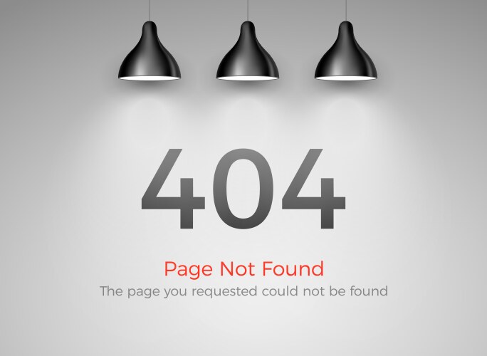 Error 404 page not found website web failure vector image