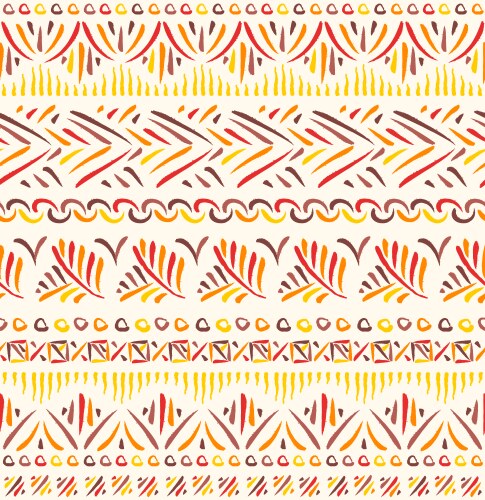 Red tribal ethnic seamless pattern Royalty Free Vector Image