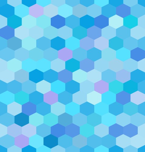 Abstract background blue hexagons Royalty Free Vector Image