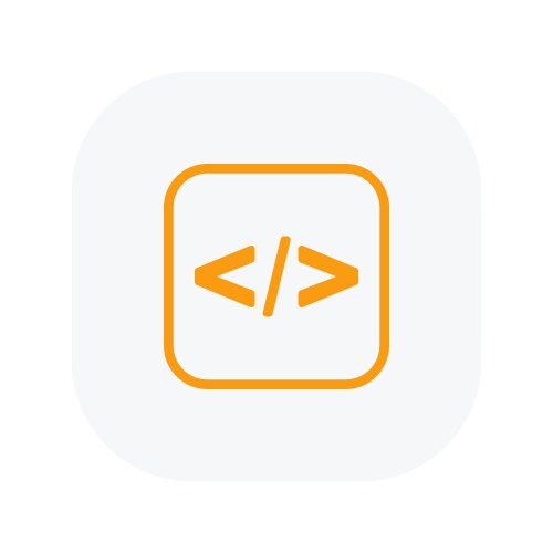 Coding app ui flat icon design on a white vector image