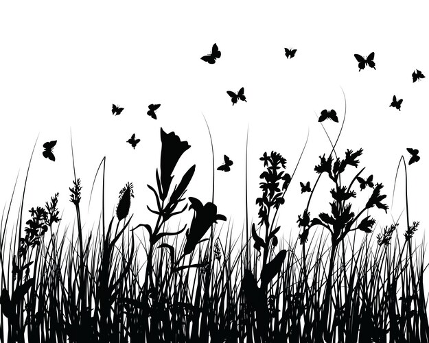 Grass landscape Royalty Free Vector Image - VectorStock