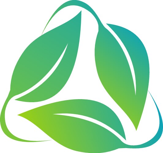 Simple Green Leaf Icon Royalty Free Vector Image