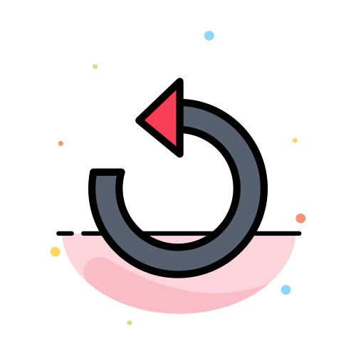 Refresh reload rotate repeat abstract flat color vector image