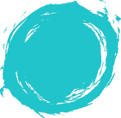 Green brush stroke circular shape Royalty Free Vector Image