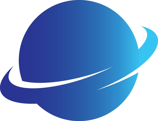 Planet Sphere Globe Logo Vector Image