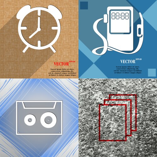 Set of abstract backgrounds with different web vector image