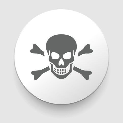 Skull and Crossbones Symbol Vector Image