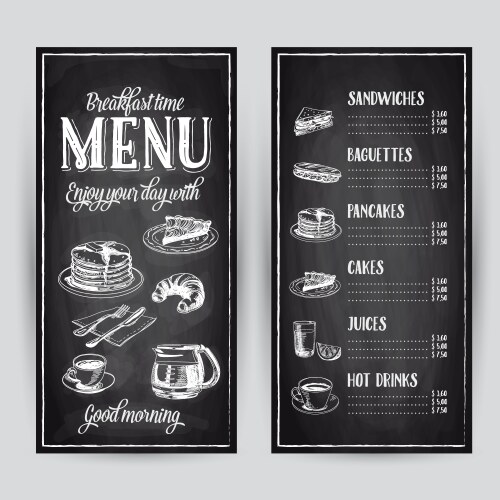 Hand drawn coffee set sketch Royalty Free Vector Image