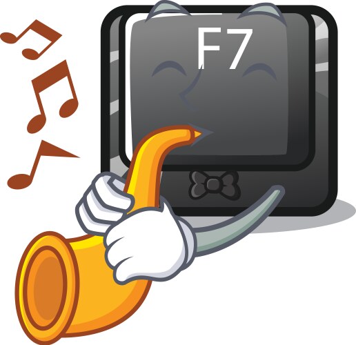 With trumpet f7 button installed in computer vektorbild