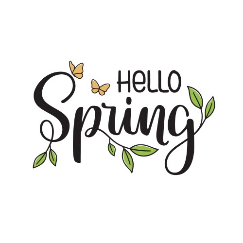 hello spring vector