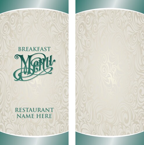 Menu Design Template Royalty Free Vector Image