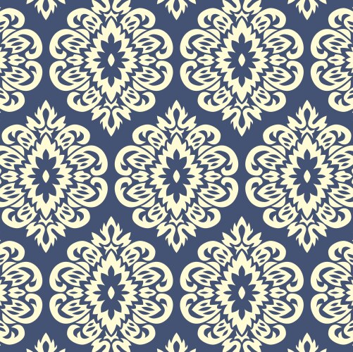 Rococo pattern textures set damask Royalty Free Vector Image