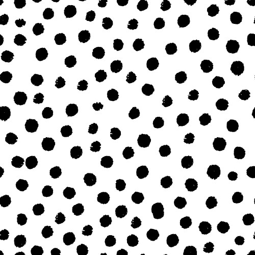 Black polka dot seamless pattern isolated Vector Image