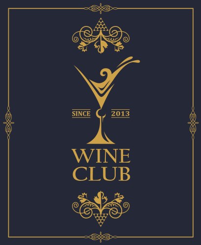 wine club label vector image