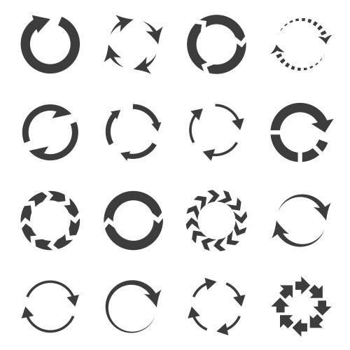 Rotating Loop Arrows - Refresh & Cycle vector image