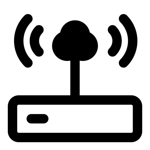 Controlling network resources using a server vektorbild