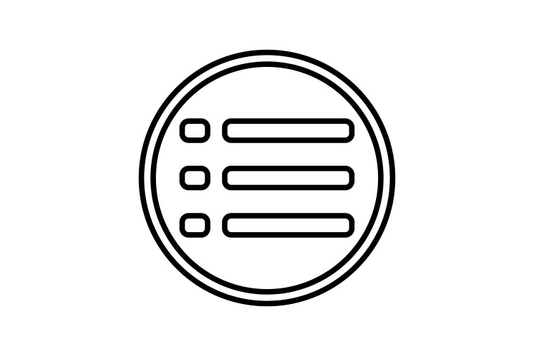 Option icon related to setup and action line vector image