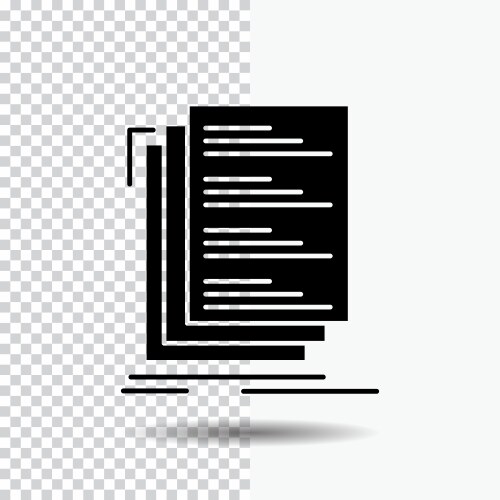 Code coding compile files list glyph icon vektorbild