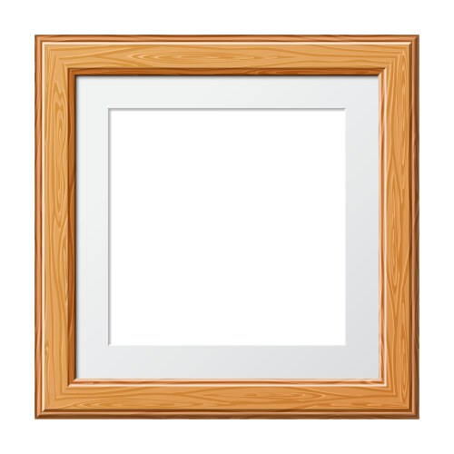 Empty wooden frame Royalty Free Vector Image - VectorStock