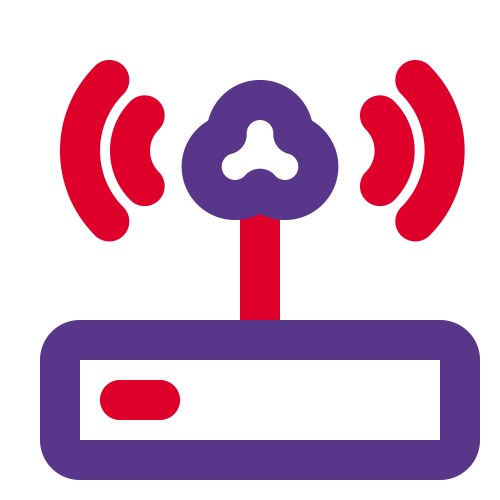 Controlling network resources using a server vektorbild