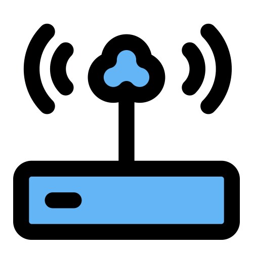 Controlling network resources using a server vektorbild