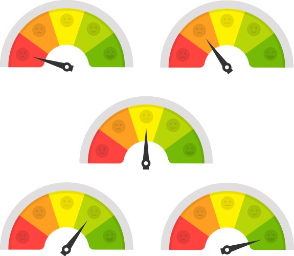 Customer Satisfaction Gauge - Emotions Royalty Free Vector