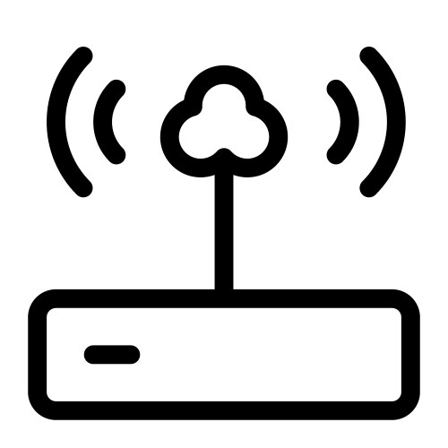 Controlling network resources using a server vektorbild